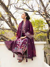 AN-008 | 3 PC Lawn I Angan Embroidered Lawn '26 I MAHNUR