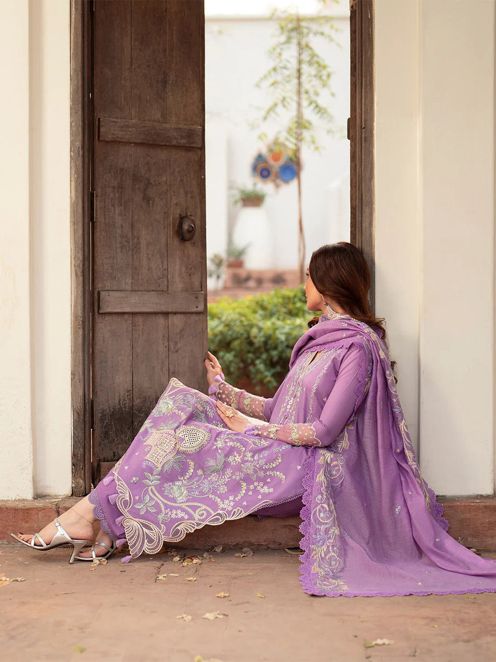AN-009 | 3 PC Lawn I Angan Embroidered Lawn '26 I MAHNUR