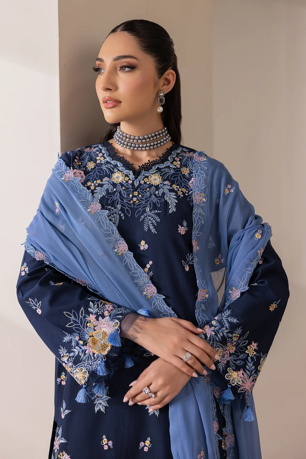 Embroidered Chiffon Dopatta 07 I Premium Edition I RajBari