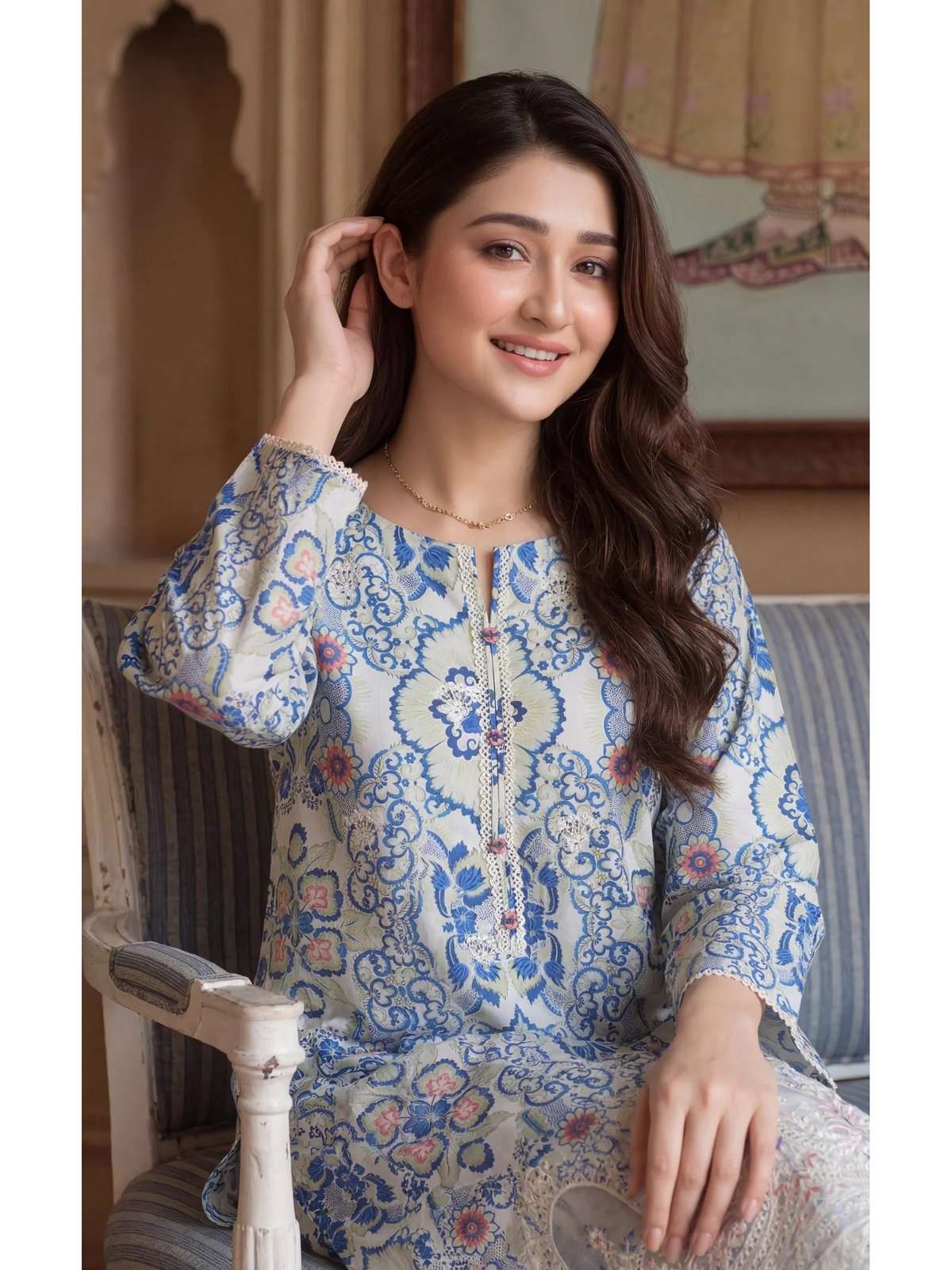 MAHAY - Festive Lawn Print Embroidered Collection | Dressline