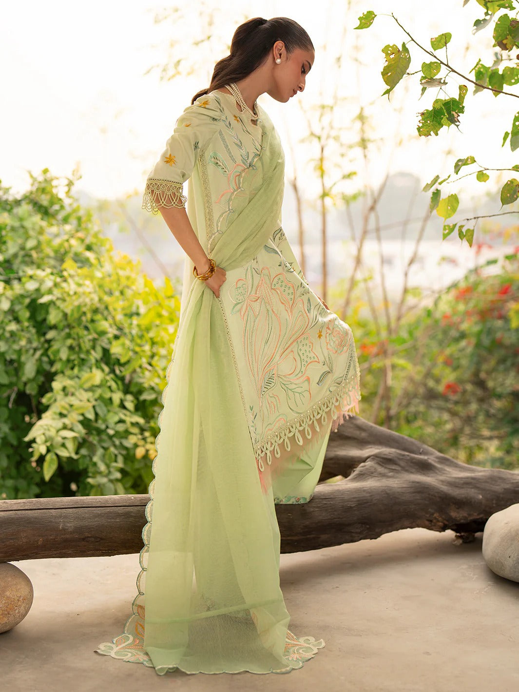 AN-012 | 3 PC Lawn I Angan Embroidered Lawn '26 I MAHNUR