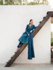 AN-014 | 3 PC Lawn I Angan Embroidered Lawn '26 I MAHNUR