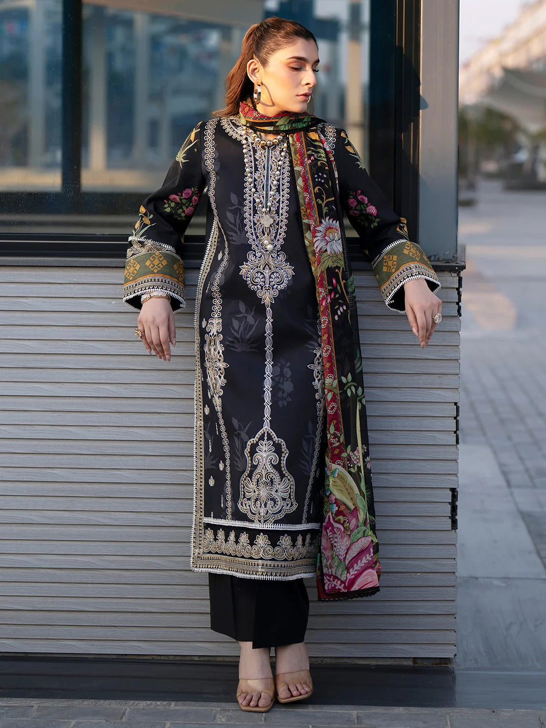 BW - 014 | 3 PC LAWN I Broadway Luxury Lawn '26 I MAHNUR