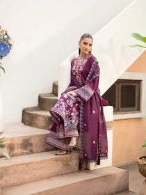 AN-008 | 3 PC Lawn I Angan Embroidered Lawn '26 I MAHNUR