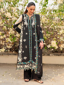 AN-011 | 3 PC Lawn I Angan Embroidered Lawn '26 I MAHNUR