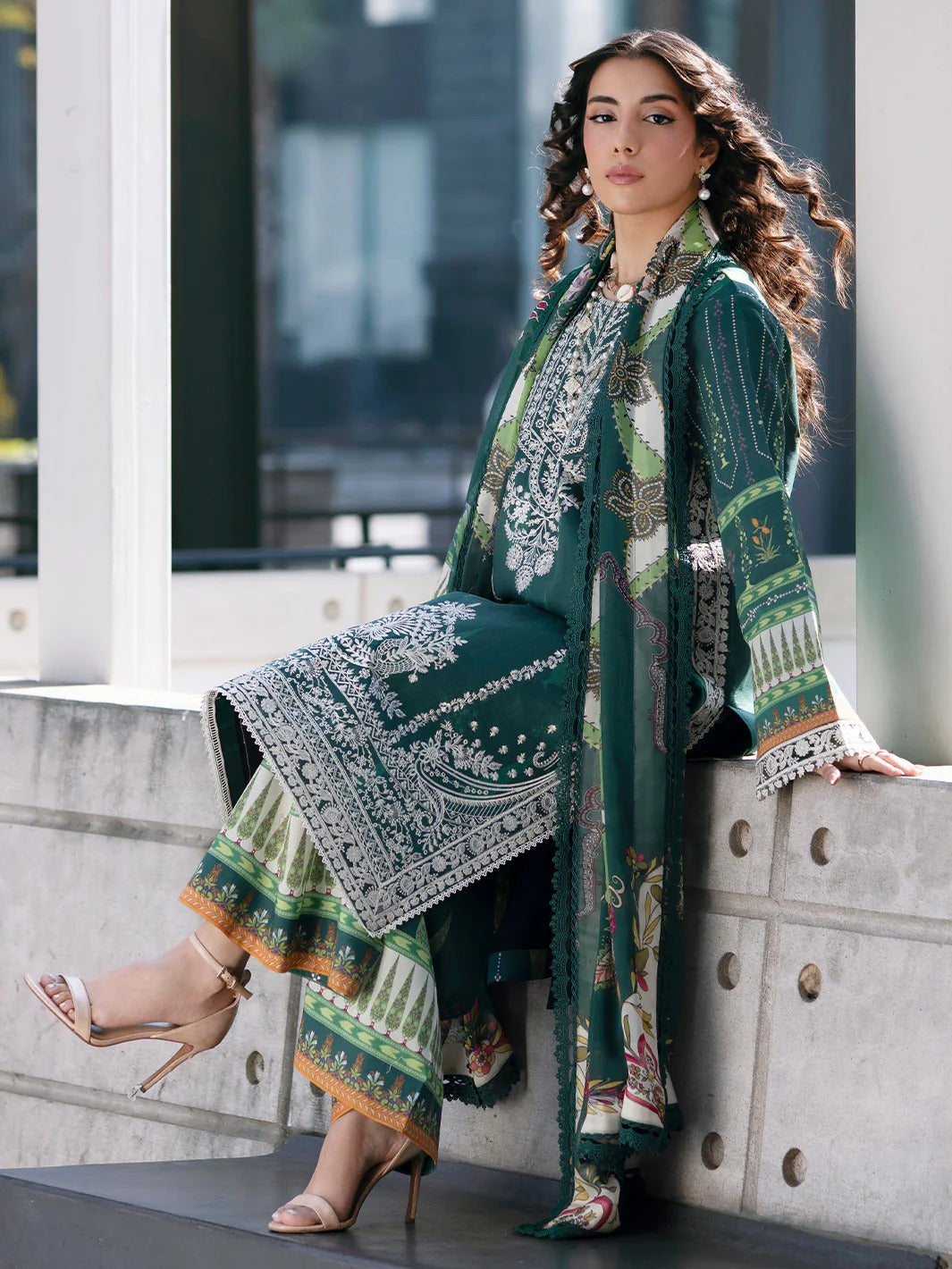 BW - 012 | 3 PC LAWN I Broadway Luxury Lawn '26 I MAHNUR