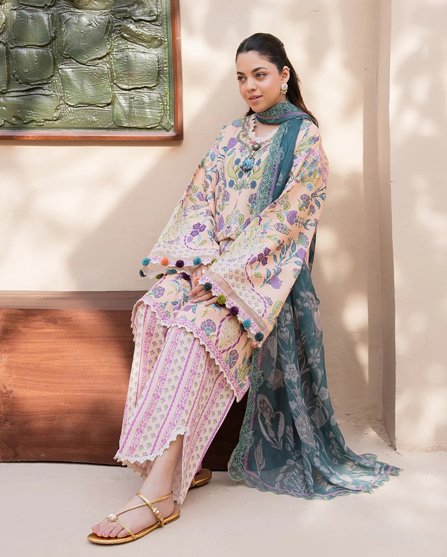 Rosewood Bloom I Summer in Bloom | Printed Lawn I Roheenaz
