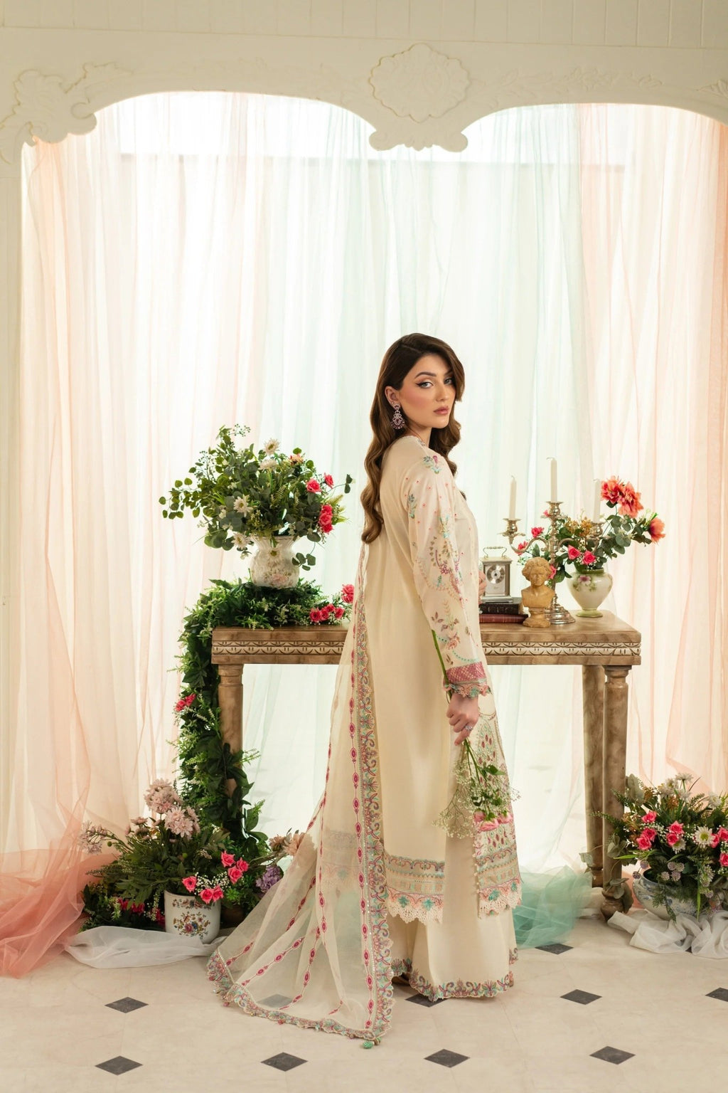 Ivory Serenity I Yakeen I Aneela Rizwan - Portia Fabrics