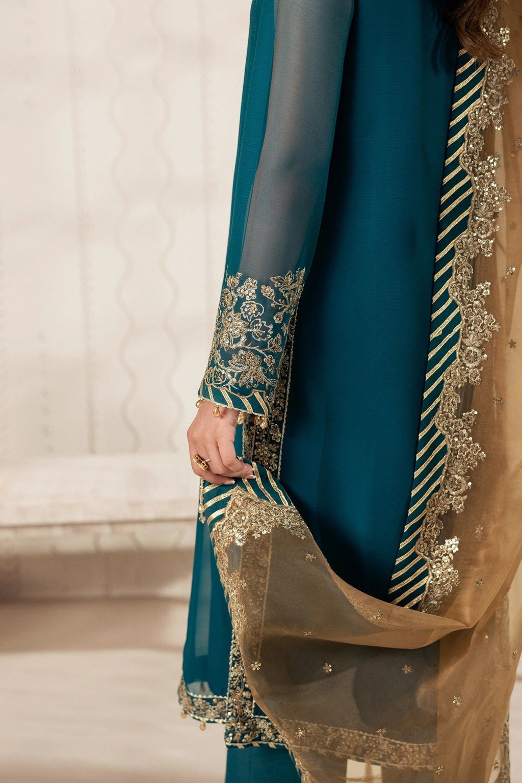 JHEEL | Bayaan Chiffon | Zarif - Portia Fabrics