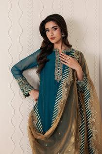 JHEEL | Bayaan Chiffon | Zarif - Portia Fabrics