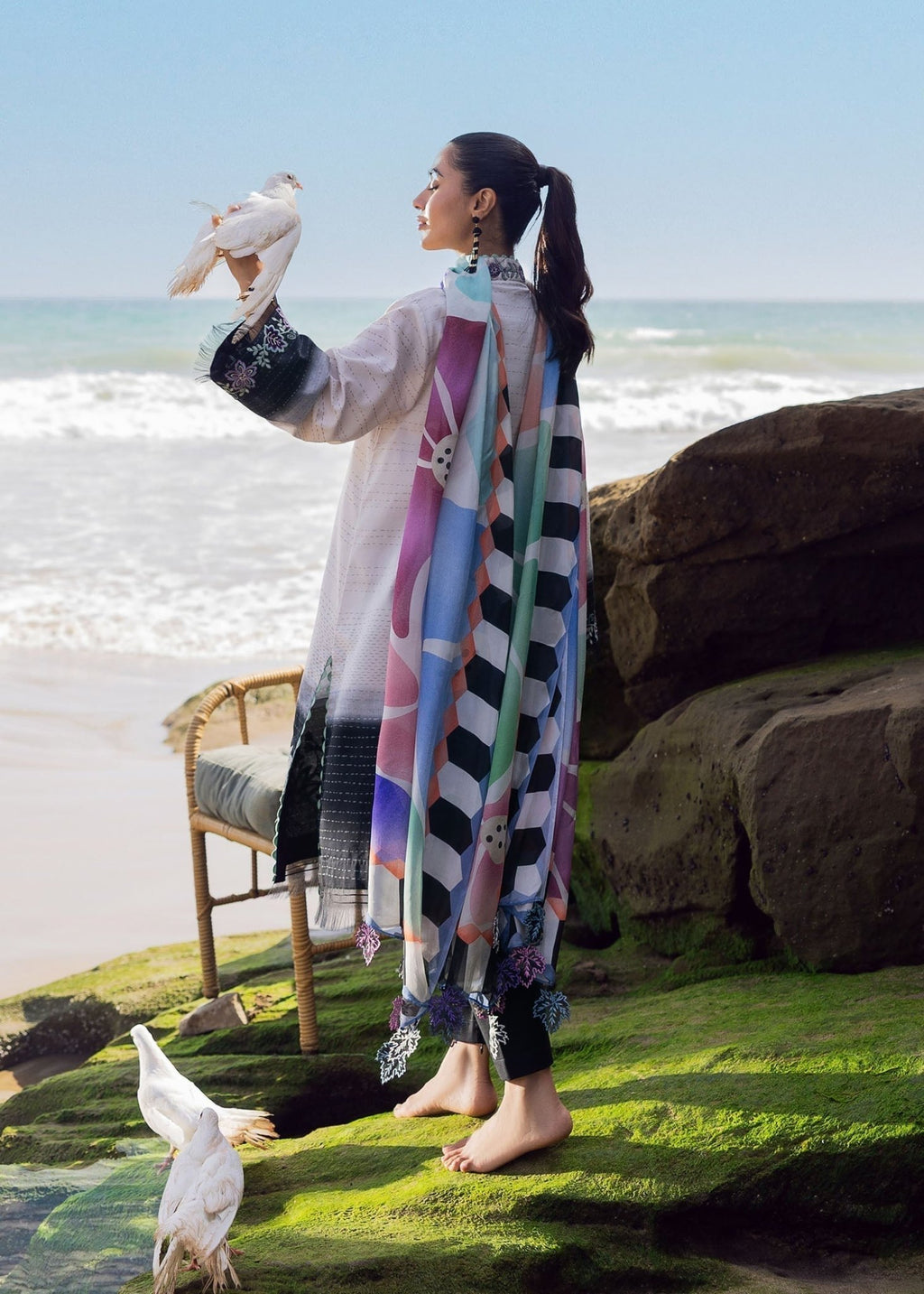 Kantha Rose I Lawn Vol 2 (Unstitched) I Sadaf Fawad Khan - Portia Fabrics