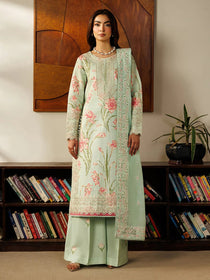 L-01 | 3 PC Lawn | Leila Lawn '26 | Mahnur - Portia Fabrics