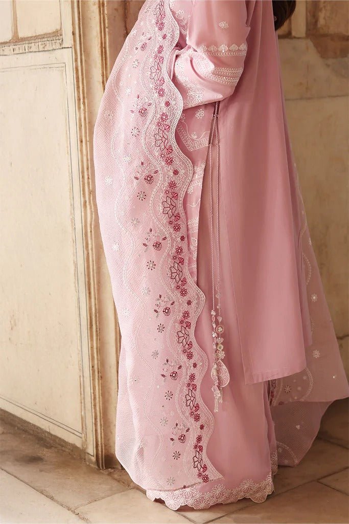 LAVENDER MIST-3PC EMBROIDERED LAWN SUIT | Cross Stitch - Portia Fabrics