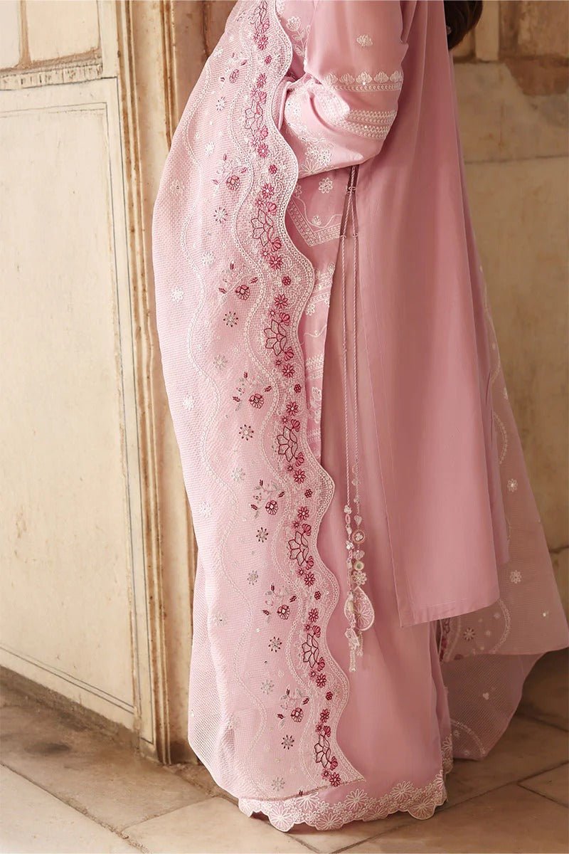 LAVENDER MIST-3PC EMBROIDERED LAWN SUIT | Cross Stitch - Portia Fabrics
