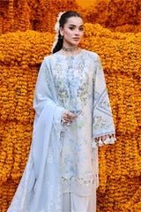 LILAC WHISPER-3PC PRINTED & EMBROIDERED LAWN SUIT I EID LAWN '26 I Cross Stitch - Portia Fabrics