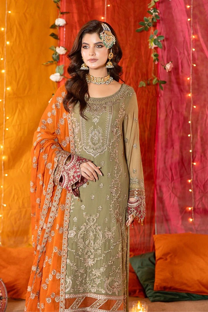 M-104 Noura I SHAGUN Wedding Formals I Imrozia I Serene - Portia Fabrics