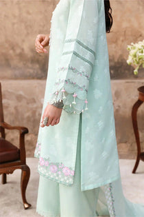 MISTY MINT-3PC EMBROIDERED LAWN SUIT | Cross Stitch - Portia Fabrics