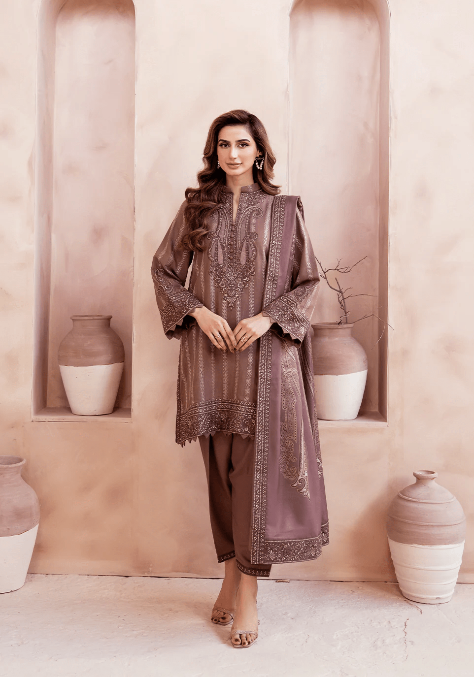 MOCHA MUSE I The Winter Edt- Luxe Pret '25 I Zarqash - Portia Fabrics