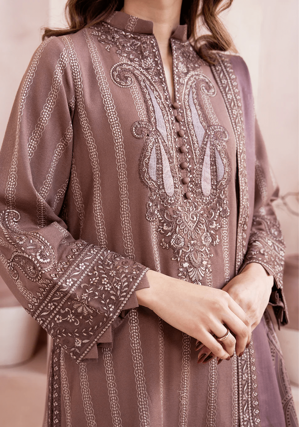 MOCHA MUSE I The Winter Edt- Luxe Pret '25 I Zarqash - Portia Fabrics