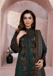 MOSS POISE I The Winter Edt- Luxe Pret '25 I Zarqash - Portia Fabrics