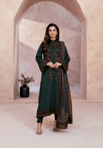 MOSS POISE I The Winter Edt- Luxe Pret '25 I Zarqash - Portia Fabrics