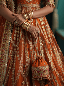 NARANJI-D1 | Afsaanah Vol-II | Zevk - Portia Fabrics