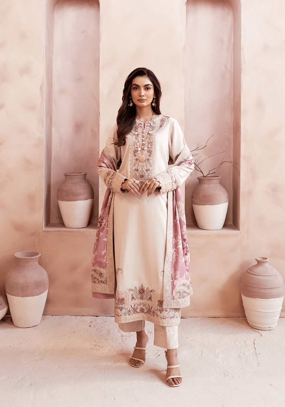 NUDE BLOOM I The Winter Edt- Luxe Pret '25 I Zarqash - Portia Fabrics