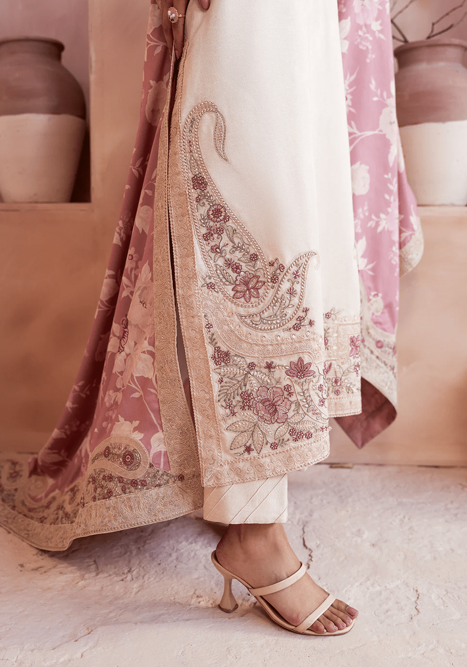 NUDE BLOOM I The Winter Edt- Luxe Pret '25 I Zarqash - Portia Fabrics