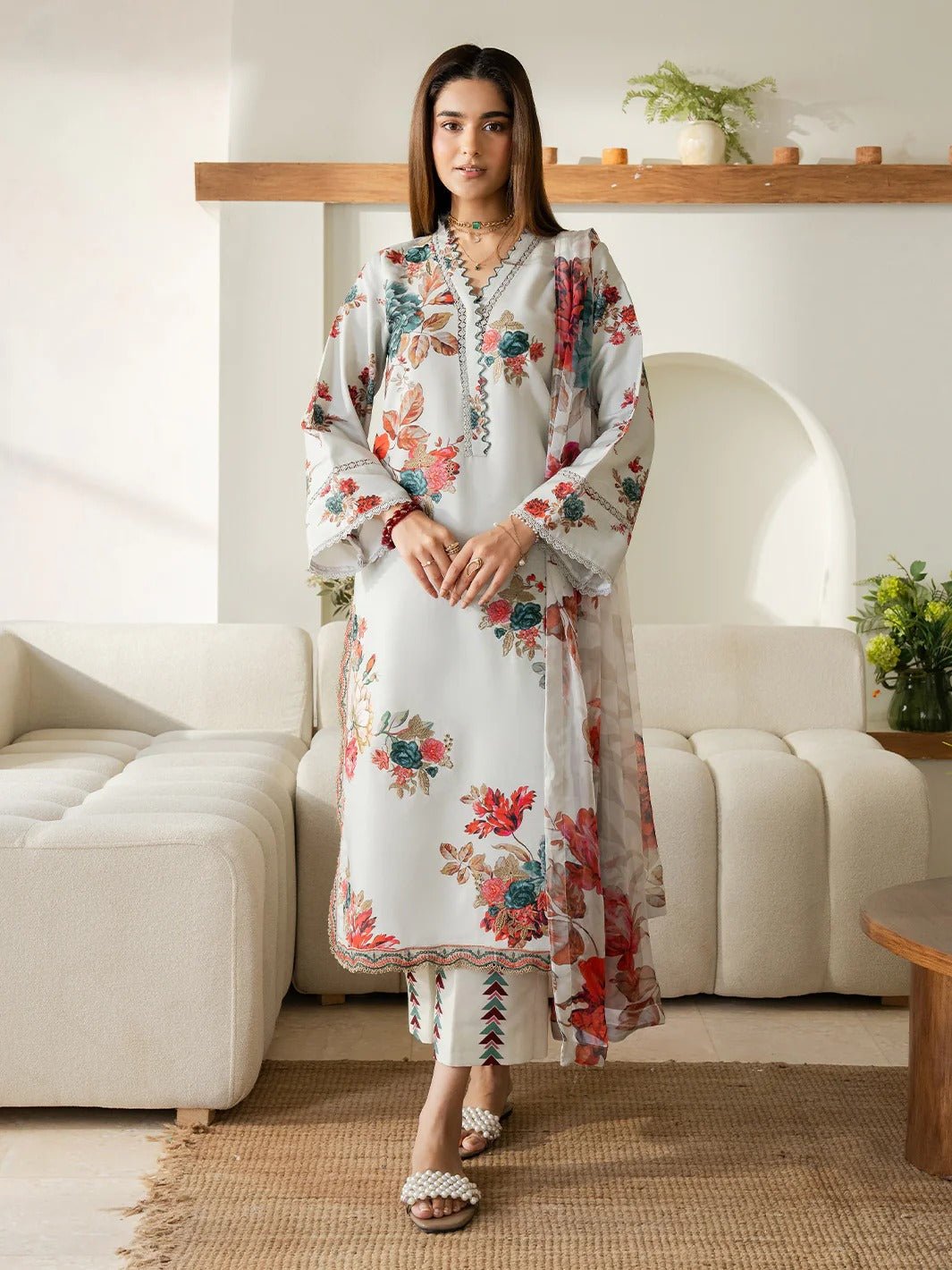 Nysa I Fall & Florals Karandi I Yards - Portia Fabrics