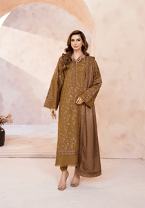 OLIVE REVERIE I The Winter Edt- Luxe Pret '25 I Zarqash - Portia Fabrics