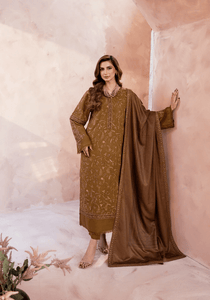 OLIVE REVERIE I The Winter Edt- Luxe Pret '25 I Zarqash - Portia Fabrics