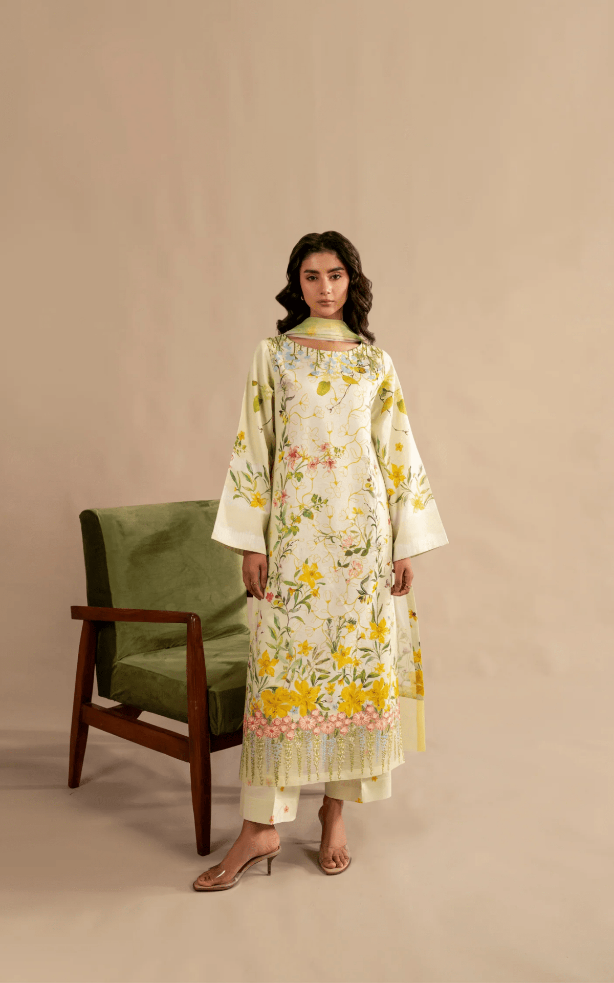 Orchid MSSL-01 | 3pcs Embroidered Unstitched Summer - Portia Fabrics Main image