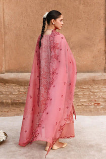 PEACH ATELIER-3PC PRINTED & EMBROIDERED LAWN SUIT | Cross Stitch - Portia Fabrics