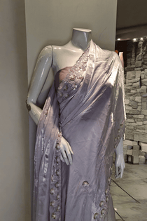 PF02 Soft Lilac | Saree Portia | Portia Fabrics - Portia Fabrics