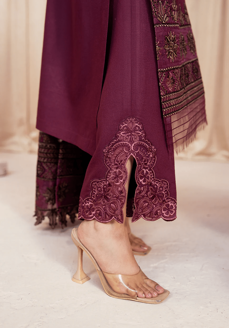 PLUM REVERI I The Winter Edt- Luxe Pret '25 I Zarqash - Portia Fabrics