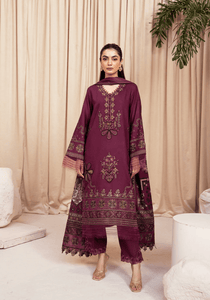 PLUM REVERI I The Winter Edt- Luxe Pret '25 I Zarqash - Portia Fabrics