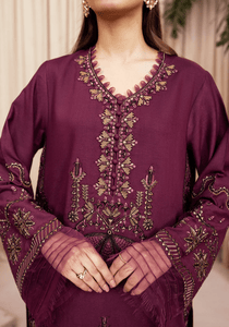 PLUM REVERI I The Winter Edt- Luxe Pret '25 I Zarqash - Portia Fabrics