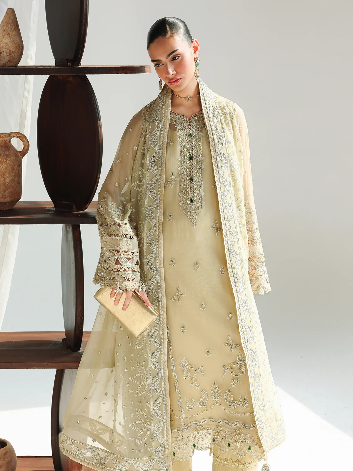QCC-01 DEENA | Chiffon '26 | Qalamkar Main image