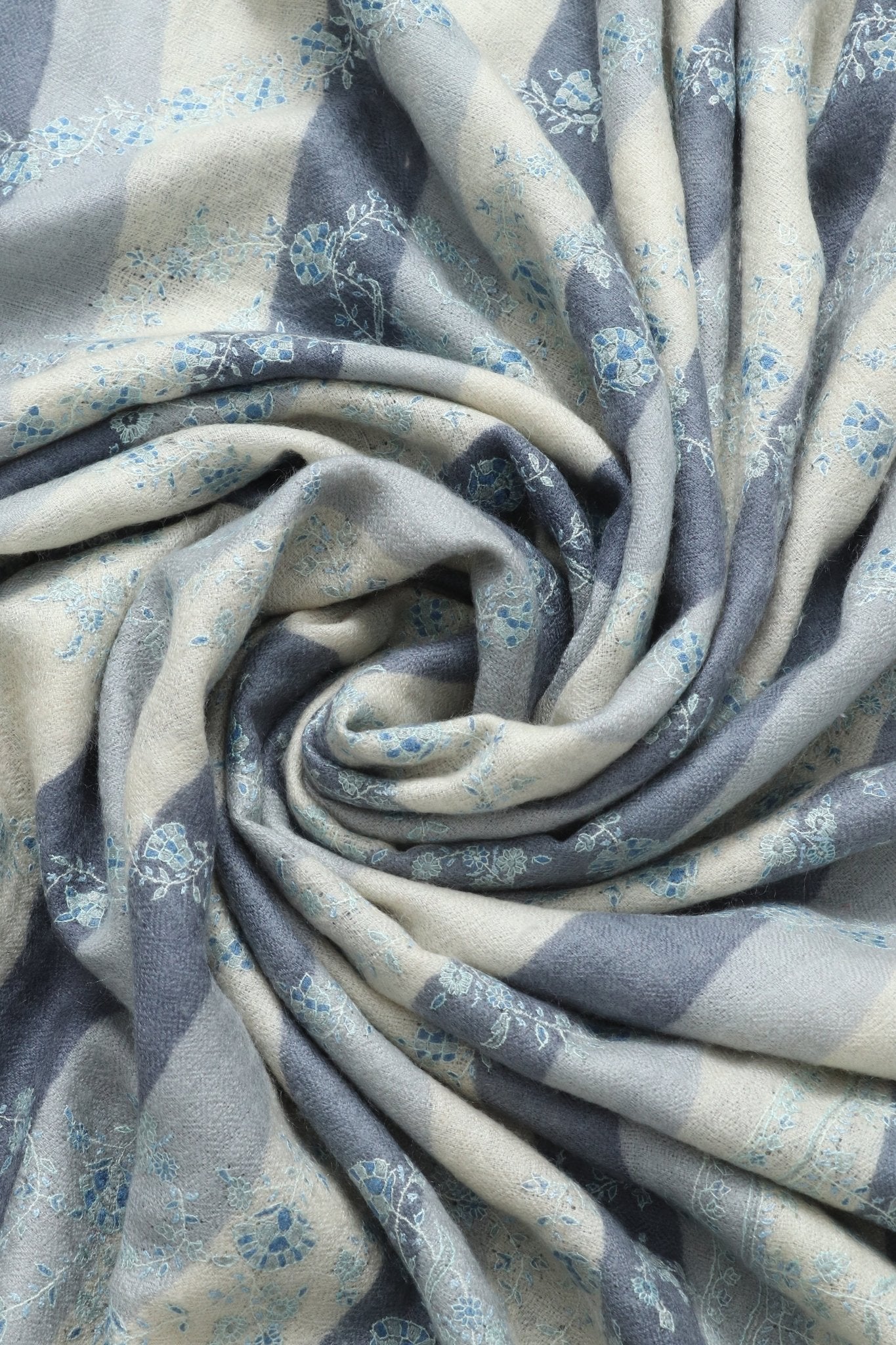 Pure Pashmina Embroidered Shawl - Portia Fabrics