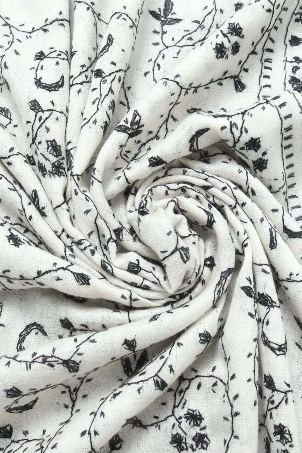 Pure Pashmina Hand Embroidered Shawl - Portia Fabrics