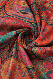 Pure Pashmina Indian Kaani Shawl - Portia Fabrics