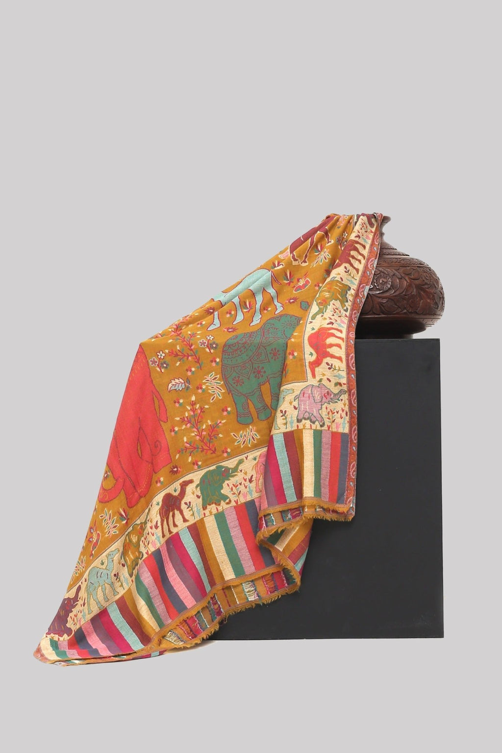 Pure Pashmina Kaani Shawl - Portia Fabrics