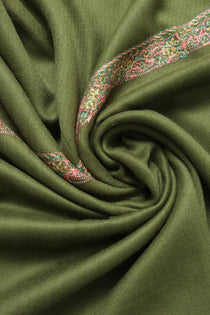 Pure Pashmina Machine Embroidered Shawl - Portia Fabrics