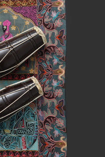 Pure Pashmina Qalamkar Mughalia Shawl - Portia Fabrics