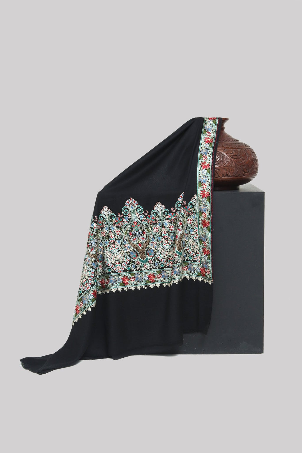 Pure Pashmina Qalamkar Shawl - Portia Fabrics