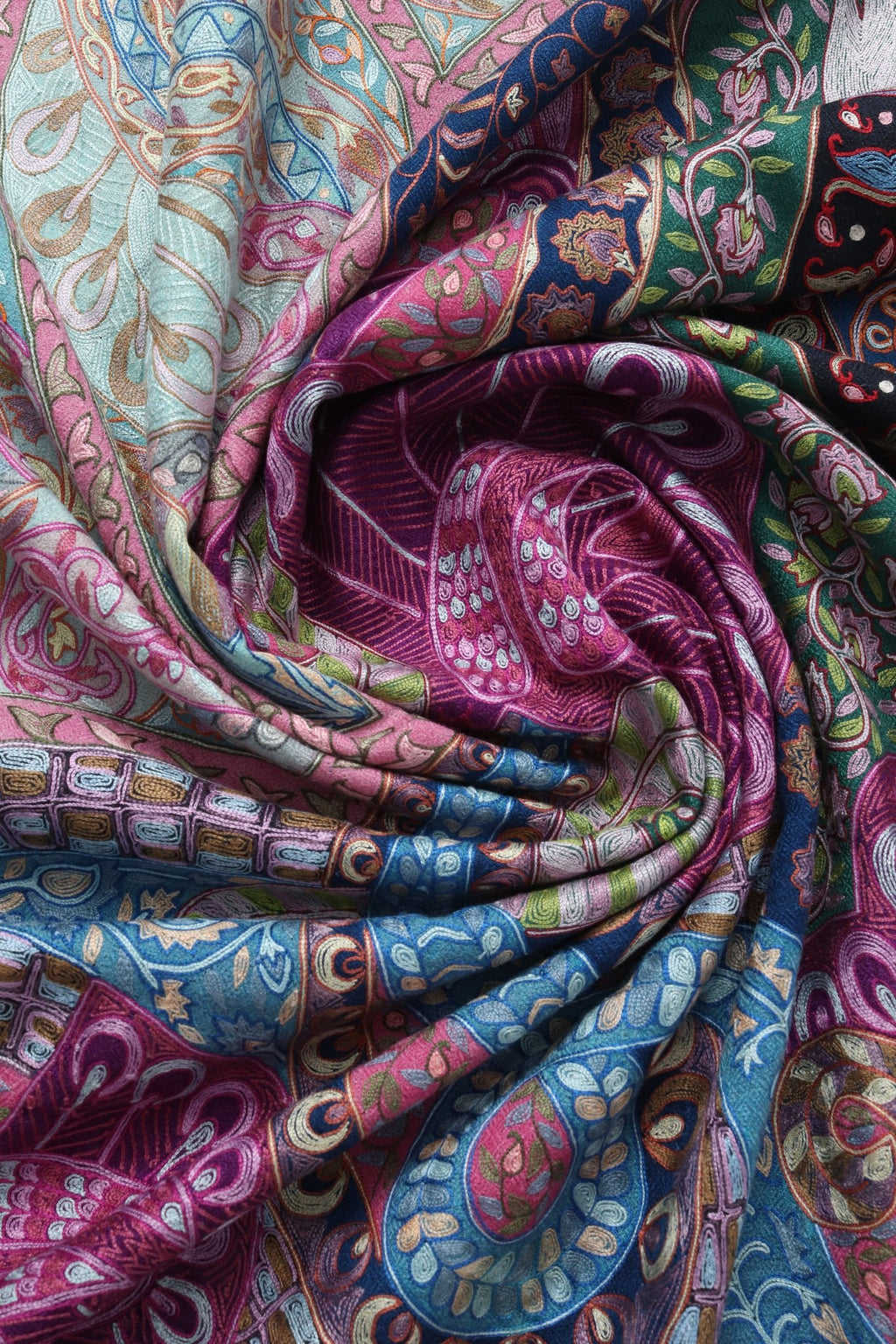 Pure Pashmina Qalamkar Shawl - Portia Fabrics