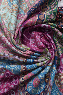 Pure Pashmina Qalamkar Shawl - Portia Fabrics