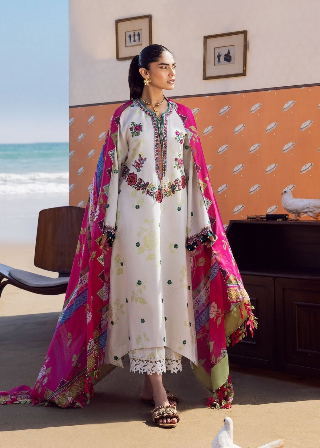 Rosa I Lawn Vol 2 (Unstitched) I Sadaf Fawad Khan - Portia Fabrics
