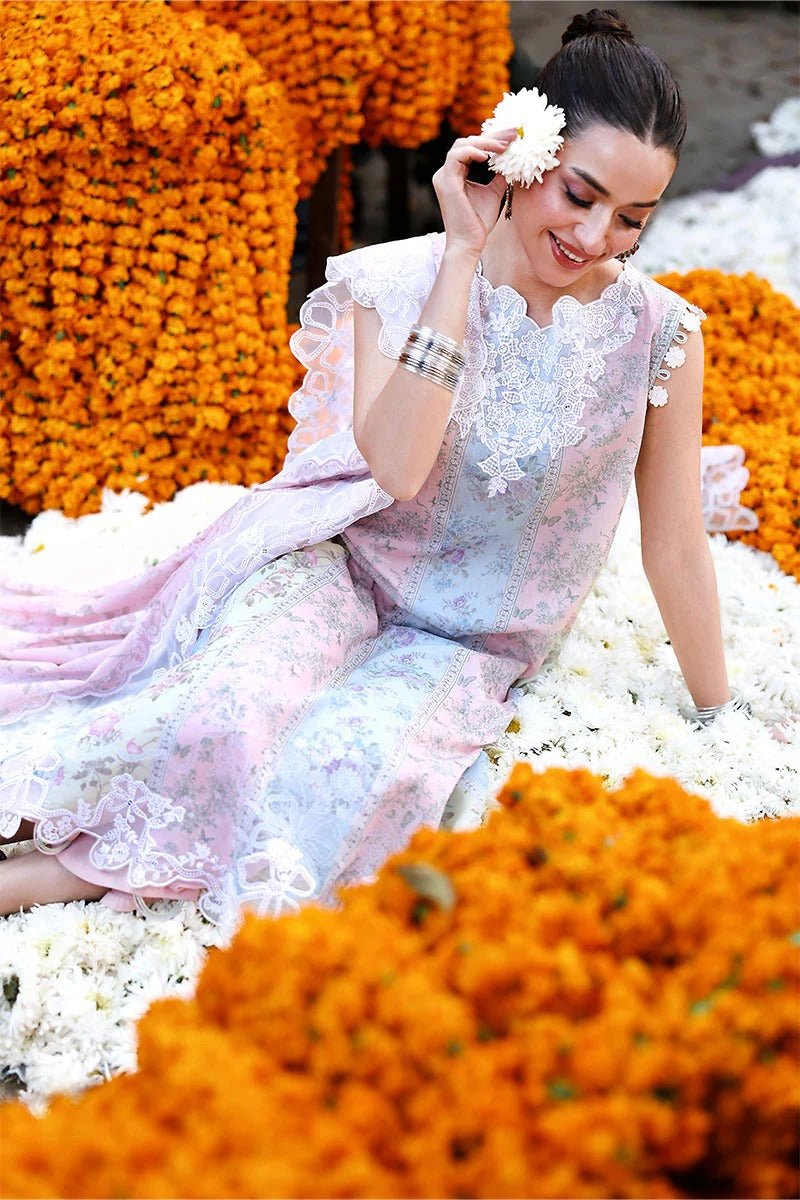 ROSE VEIL-3PC PRINTED LAWN SUIT | Cross Stitch - Portia Fabrics