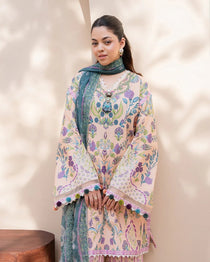 Rosewood Bloom I Summer in Bloom | Printed Lawn I Roheenaz - Portia Fabrics
